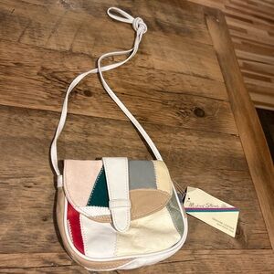 Michael Stevens Colorful Patchwork Crossbody Bag Vintage NWT